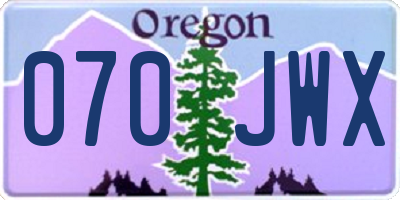 OR license plate 070JWX