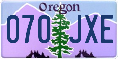 OR license plate 070JXE