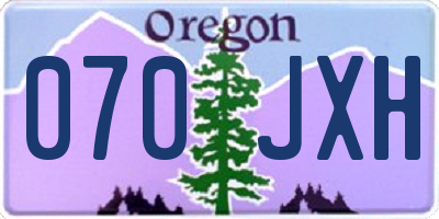OR license plate 070JXH