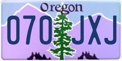 OR license plate 070JXJ