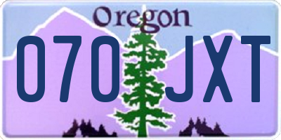 OR license plate 070JXT