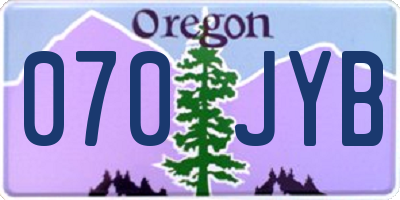 OR license plate 070JYB