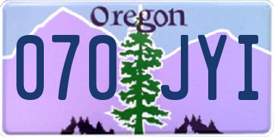 OR license plate 070JYI