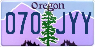 OR license plate 070JYY