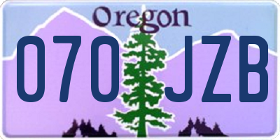 OR license plate 070JZB