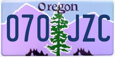 OR license plate 070JZC