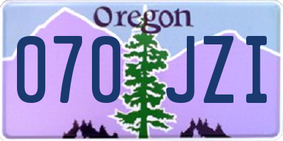 OR license plate 070JZI
