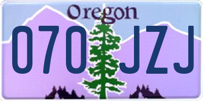 OR license plate 070JZJ
