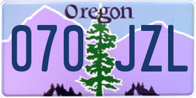 OR license plate 070JZL