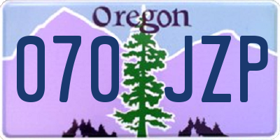 OR license plate 070JZP