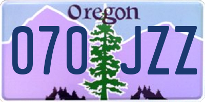 OR license plate 070JZZ