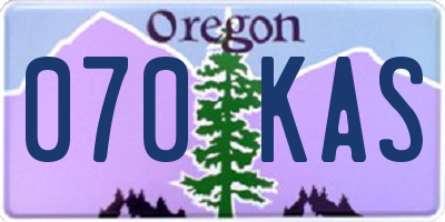 OR license plate 070KAS
