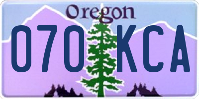 OR license plate 070KCA