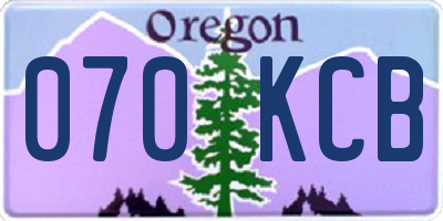 OR license plate 070KCB