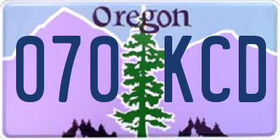OR license plate 070KCD