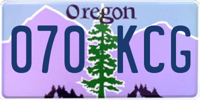 OR license plate 070KCG