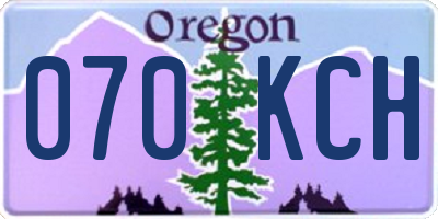 OR license plate 070KCH
