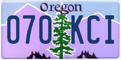 OR license plate 070KCI