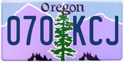 OR license plate 070KCJ