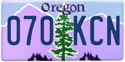 OR license plate 070KCN