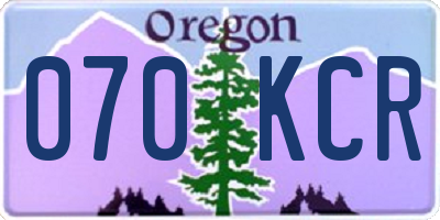 OR license plate 070KCR