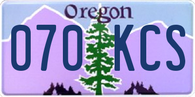 OR license plate 070KCS