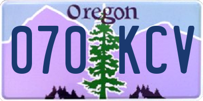 OR license plate 070KCV
