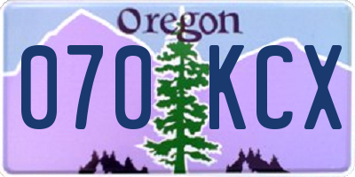 OR license plate 070KCX