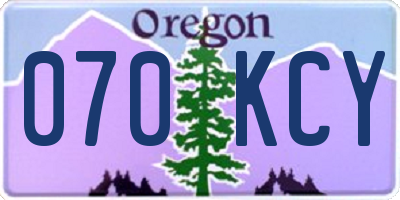 OR license plate 070KCY