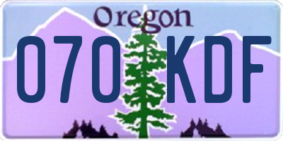 OR license plate 070KDF