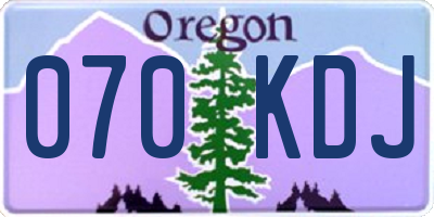 OR license plate 070KDJ