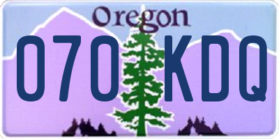 OR license plate 070KDQ