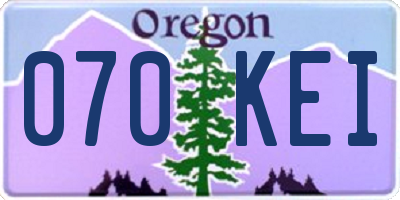 OR license plate 070KEI