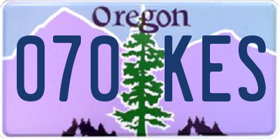 OR license plate 070KES