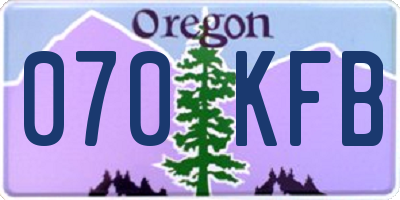 OR license plate 070KFB