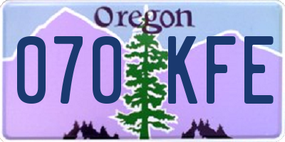 OR license plate 070KFE