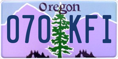 OR license plate 070KFI