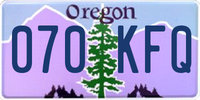 OR license plate 070KFQ