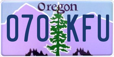 OR license plate 070KFU