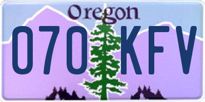 OR license plate 070KFV