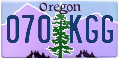 OR license plate 070KGG