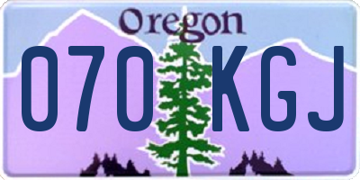 OR license plate 070KGJ