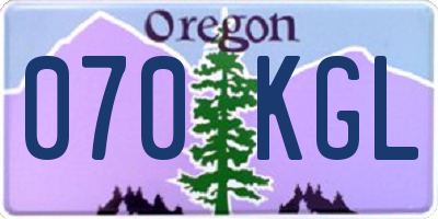 OR license plate 070KGL