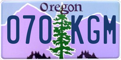 OR license plate 070KGM