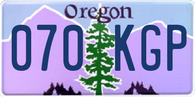 OR license plate 070KGP