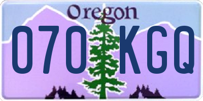OR license plate 070KGQ