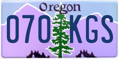 OR license plate 070KGS