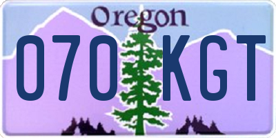 OR license plate 070KGT