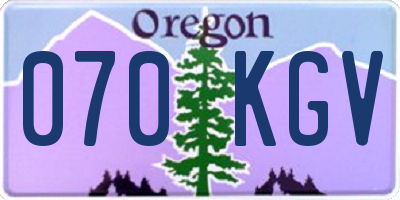 OR license plate 070KGV