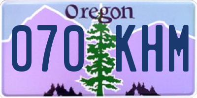 OR license plate 070KHM